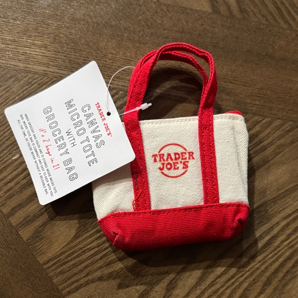 Trader Joe's Canvas Micro Tote Grocery Bag